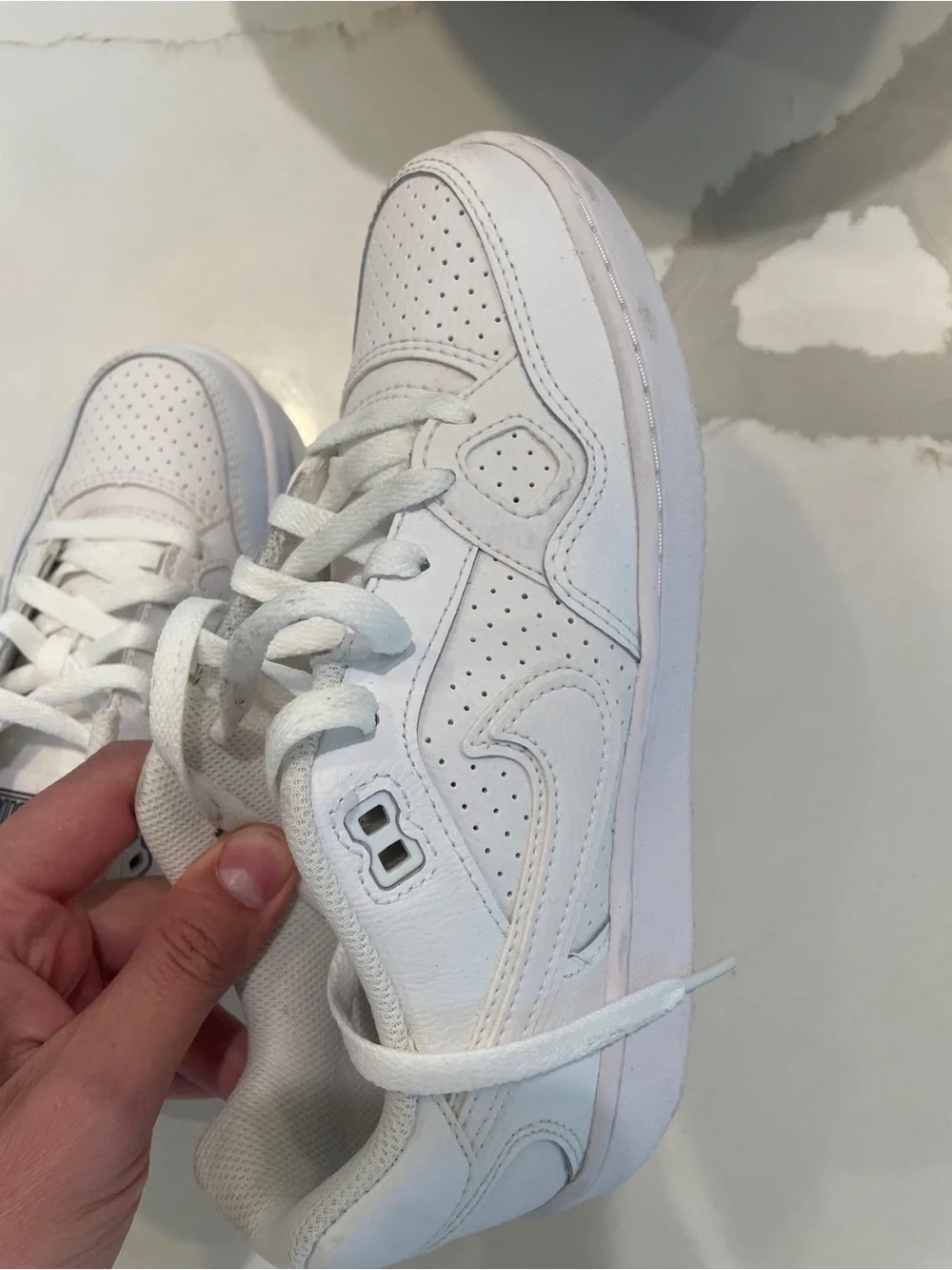 Nike Kids White Low-Top Athletic Sneakers